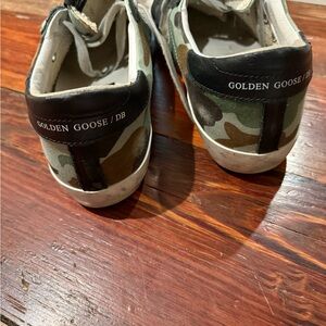Golden Goose Camouflage Sneakers with Black Trim